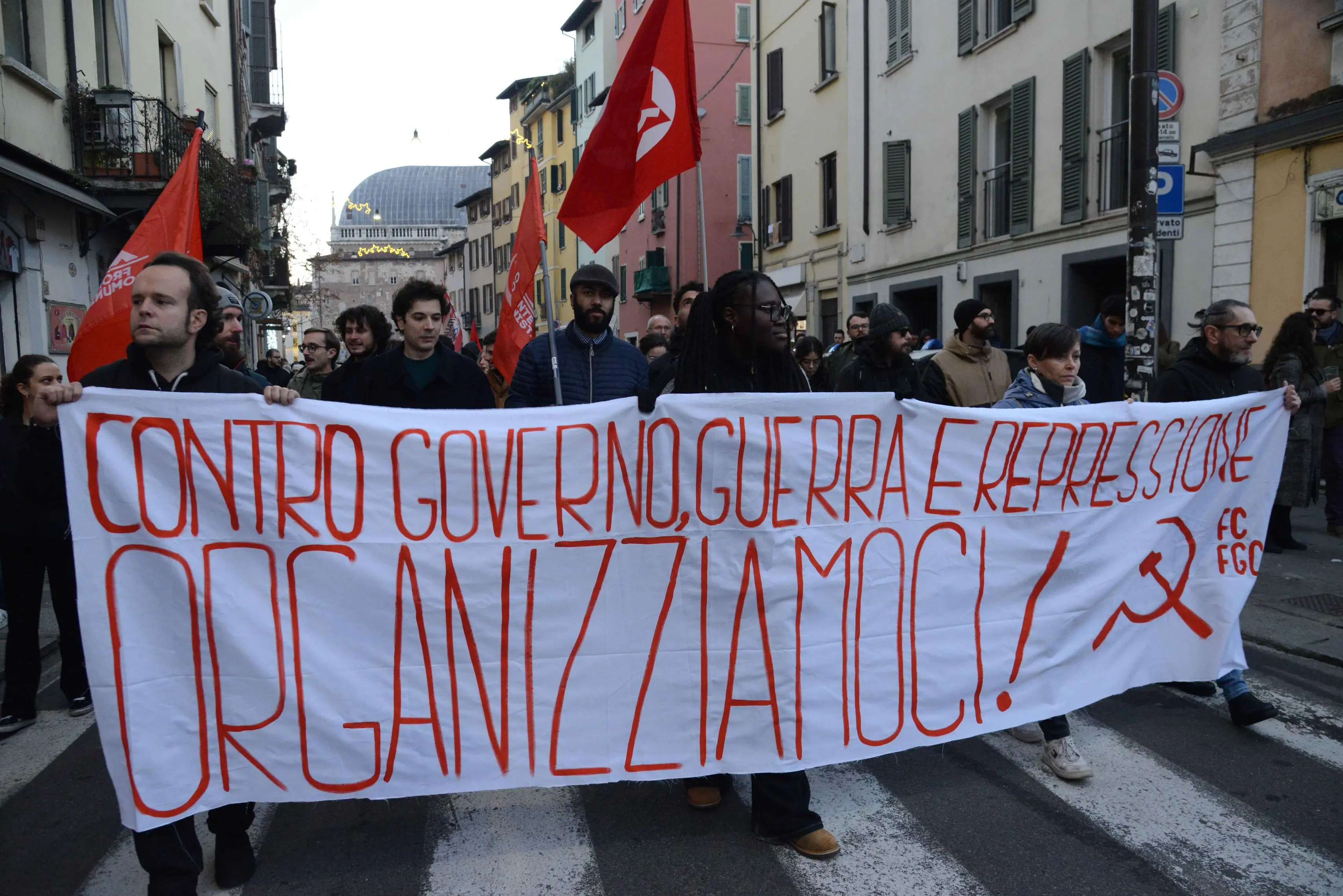 CRONACA BRESCIA PRESIDIO MG47 CONTRO REMIGRAZIONE PER CARINI 13-12-2025 MARCO ORTOGNI/ GIOVANNI BENINI NEW EDEN GROUP