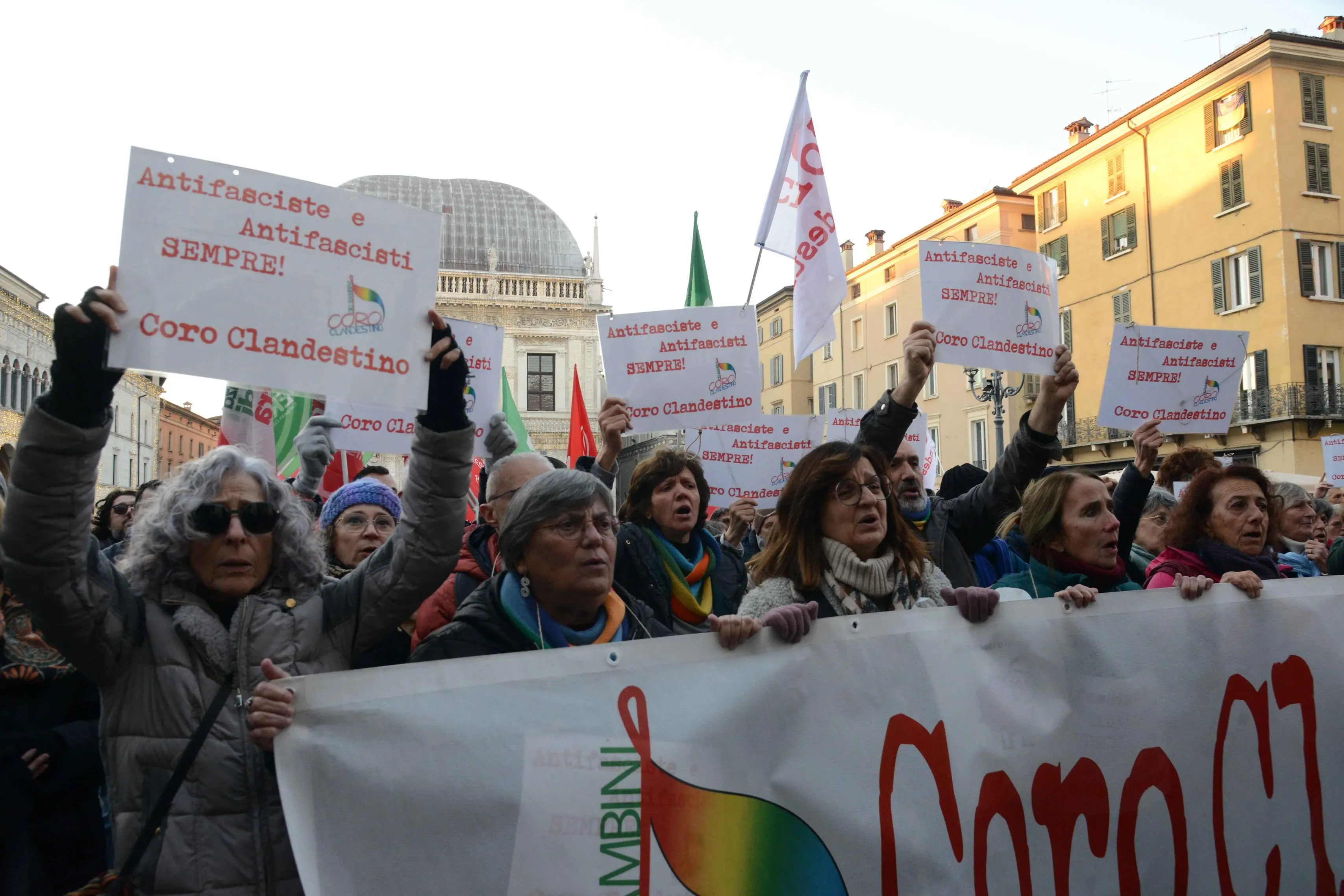 CRONACA BRESCIA PRESIDIO MG47 CONTRO REMIGRAZIONE PER CARINI 13-12-2025 MARCO ORTOGNI/ GIOVANNI BENINI NEW EDEN GROUP