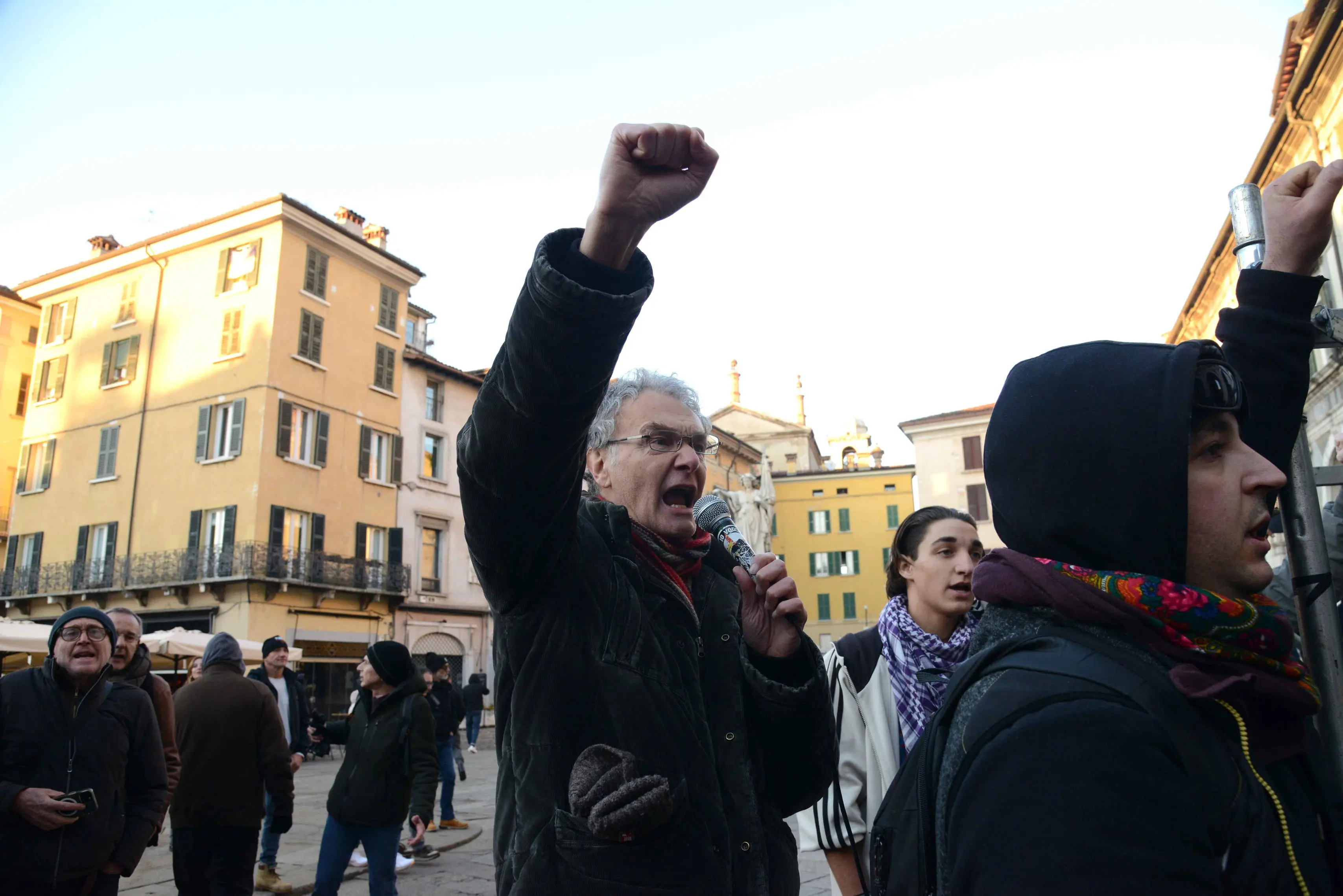 CRONACA BRESCIA PRESIDIO MG47 CONTRO REMIGRAZIONE PER CARINI 13-12-2025 MARCO ORTOGNI/ GIOVANNI BENINI NEW EDEN GROUP