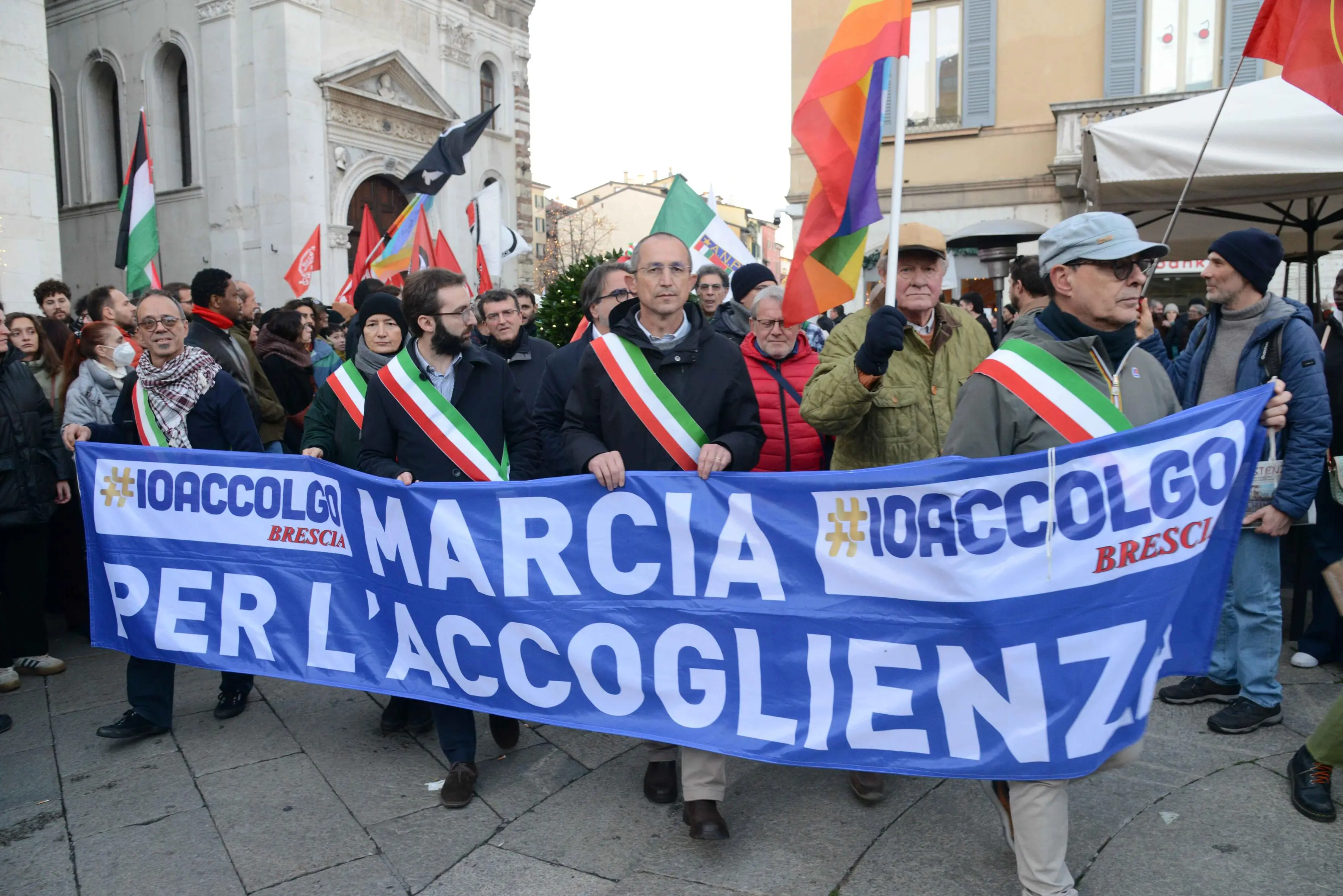 CRONACA BRESCIA PRESIDIO MG47 CONTRO REMIGRAZIONE PER CARINI 13-12-2025 MARCO ORTOGNI/ GIOVANNI BENINI NEW EDEN GROUP