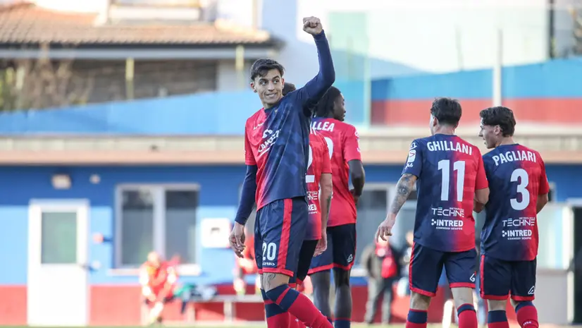 Esulta Luigi Caccavo - Foto New Reporter Zanardelli © www.giornaledibrescia.it