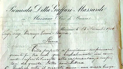 Una lettera relativa al Vittoriano - © www.giornaledibrescia.it