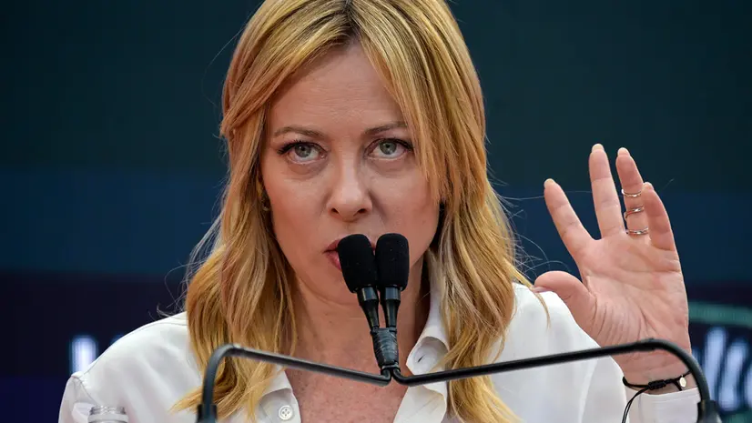 Giorgia Meloni sul palco della Festa di Atreju a Roma - Foto Ansa/Riccardo Antimiani © www.giornaledibrescia.it