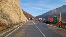 Uno dei cantieri sulla Sp79