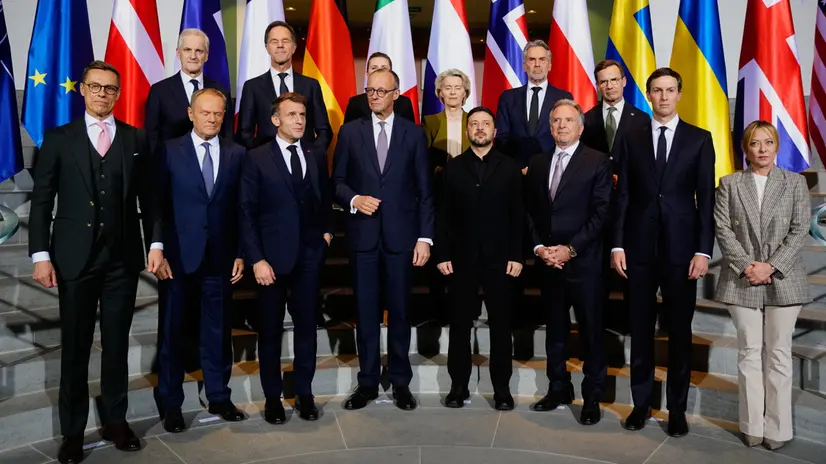 I leader europei a Berlino - Foto Ansa © www.giornaledibrescia.it