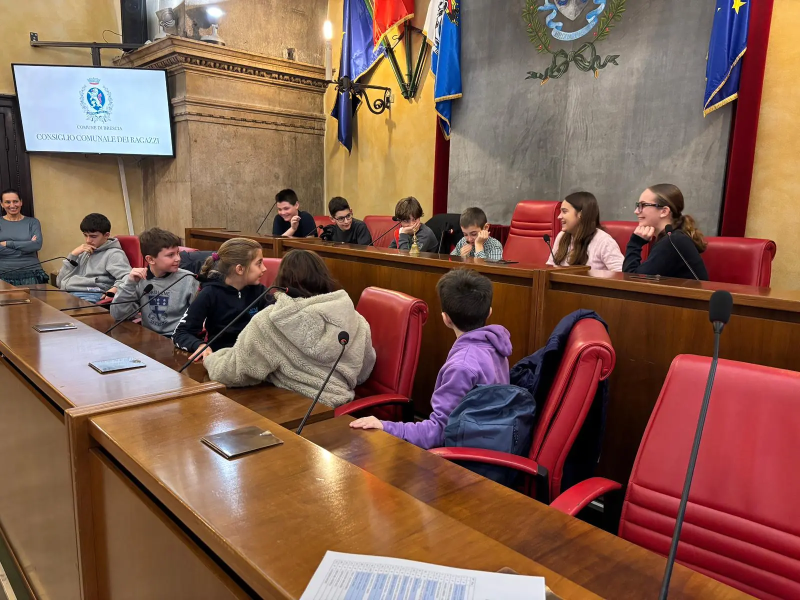 Il Consiglio comunale dei ragazzi in Loggia