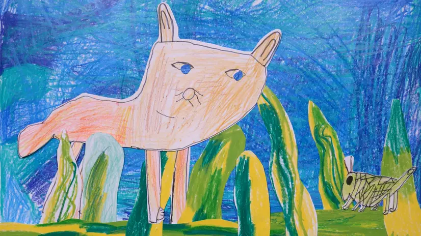 Il puma realizzato dai bambini della primaria Collodi - © www.giornaledibrescia.it