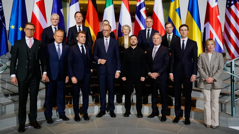 Zelensky a Berlino con i leader europei - Foto Epa/Markus Schreiber © www.giornaledibrescia.it