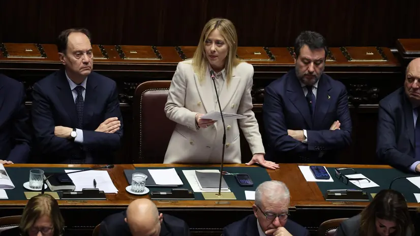 Giorgia Meloni alla Camera - Foto Ansa/Massimo Percossi © www.giornaledibrescia.it
