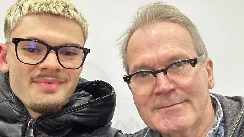 Marco Palumbo con il figlio Noah