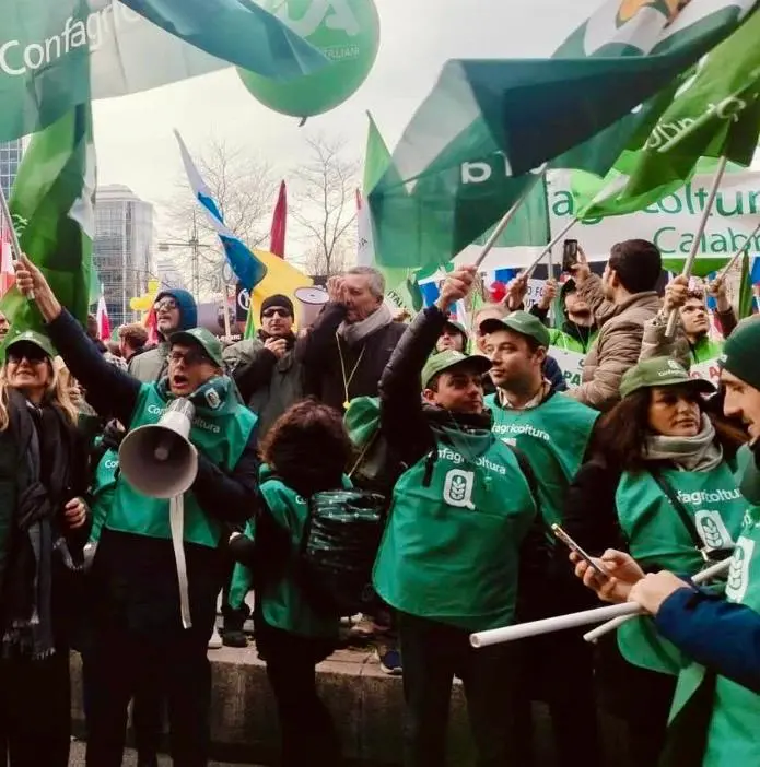 Confartigianato Brescia alla protesta degli agricoltori a Bruxelles