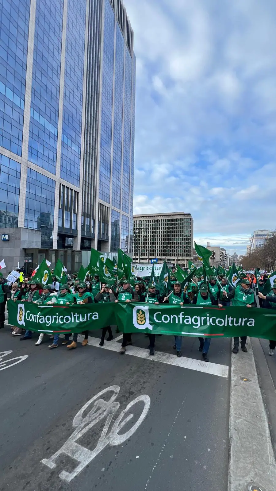 Confartigianato Brescia alla protesta degli agricoltori a Bruxelles