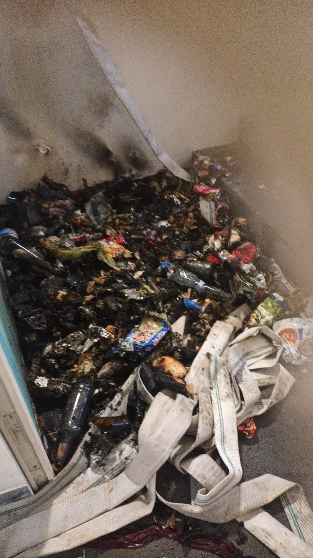 L'intervento per l'incendio alla torre Cimabue