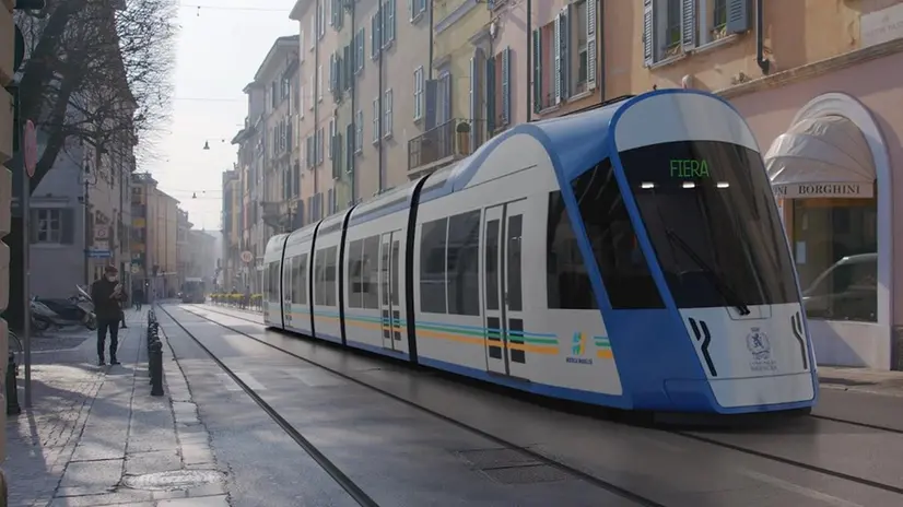 Il progetto del tram in via Mazzini - © www.giornaledibrescia.it