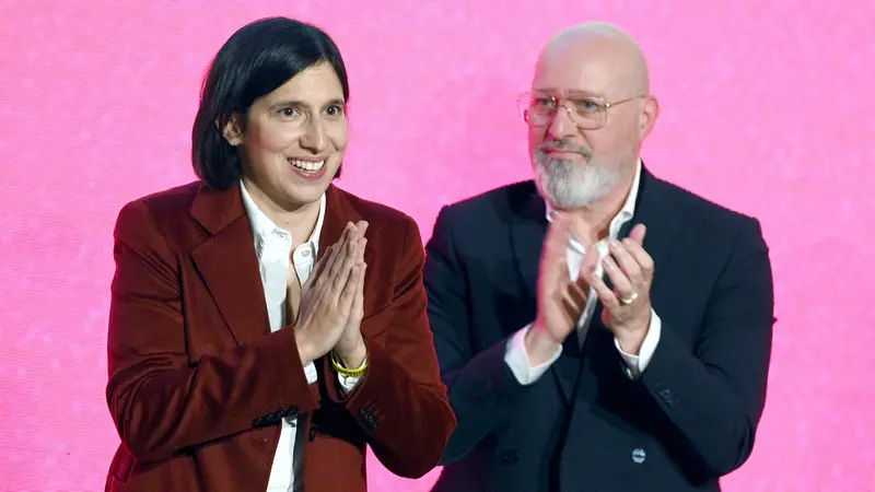 Elly Schlein e Stefano Bonaccini - Foto Ansa © www.giornaledibrescia.it