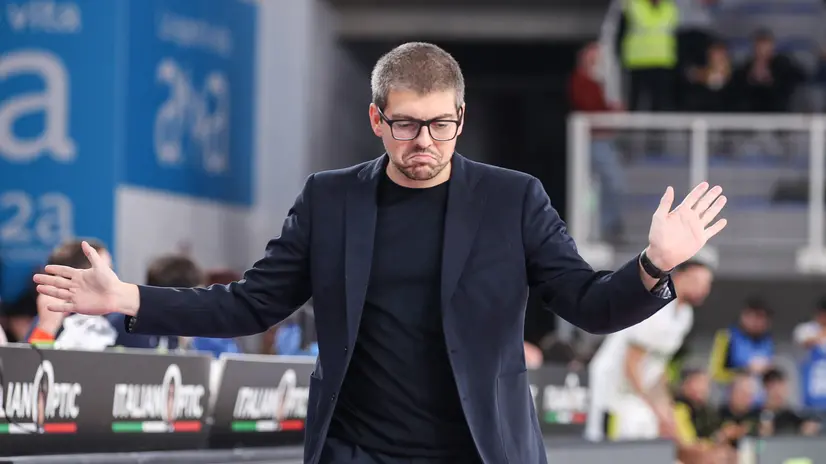Matteo Cotelli, allenatore della Germani - © Newreporter Nicoli