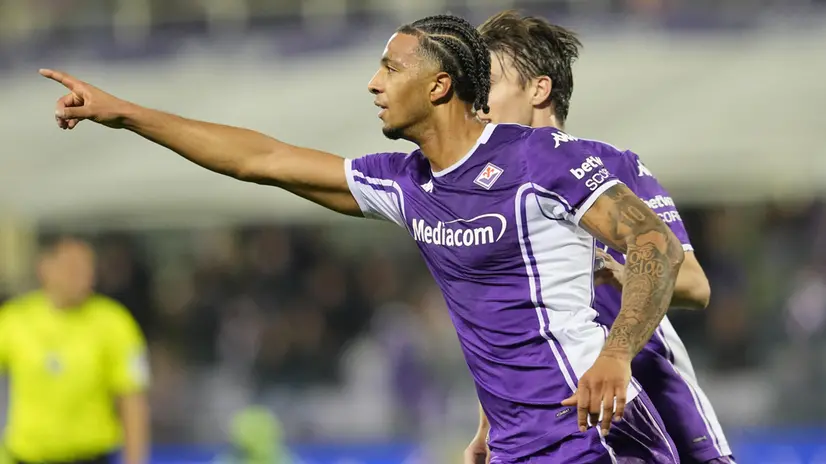 L'esultanza di Ndour dopo il gol - Foto Ansa/Claudio Giovannini © www.giornaledibrescia.it