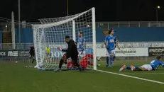 L'esultanza di Bertoli dopo il gol - Foto Francesca Fusari