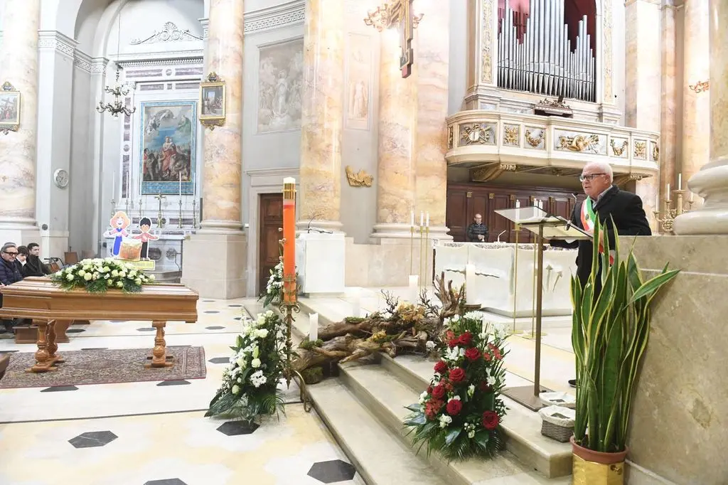 I funerali del ciclista Michele Dancelli a Castenedolo