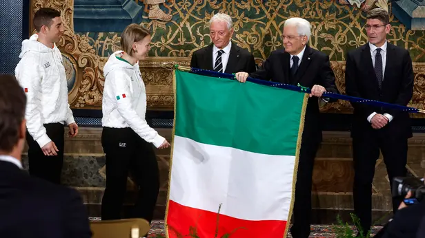 Milano-Cortina, la cerimonia al Quirinale da Mattarella