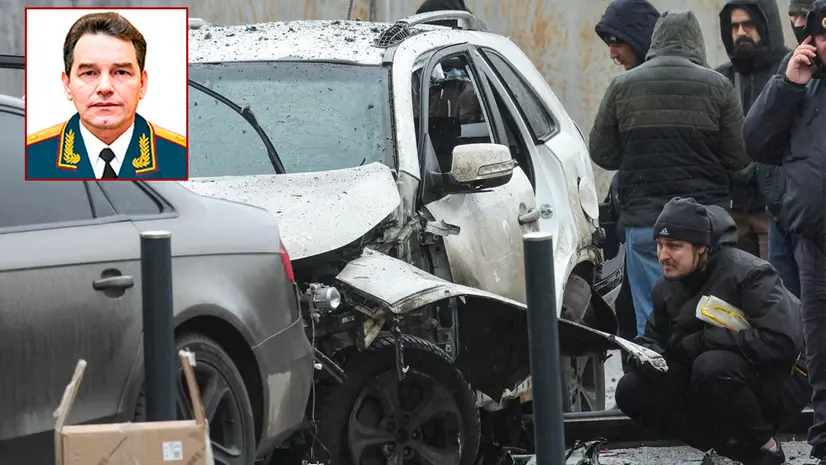 Il generale russo Sarvarov ucciso da un'autobomba - Foto Ansa © www.giornaledibrescia.it