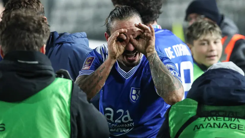 L'esultanza di Silvestri - Foto New Reporter Nicoli © www.giornaledibrescia.it