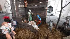 Il Bambinello nel presepe della Loggia