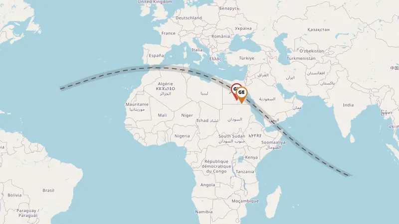La mappa dell'eclissi del 2 agosto 2027 - National Solar Observatory