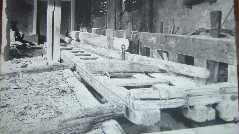 L'antica segheria quando era in attività