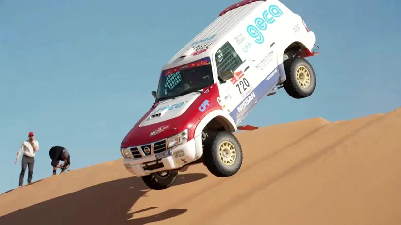 Cavagna a bordo del suo Nissan