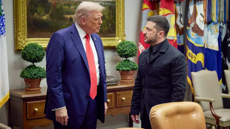 Trump e Zelensky il 18 agosto 2025 - © www.giornaledibrescia.it