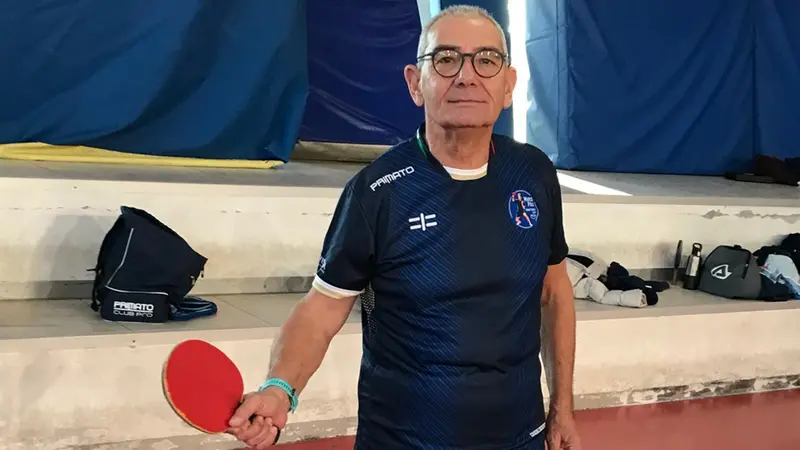 Paolo Regosa, giocatore di pingpong