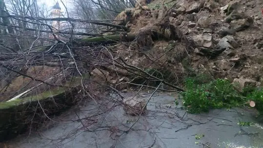 Una frana si è verificata nella notte a Sonvico Inferiore (foto di archivio) - © www.giornaledibrescia.it