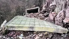 Il luogo della frana a Sonvico - © www.giornaledibrescia.it