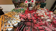 I fuochi d'artificio illegali sequestrati a Brescia