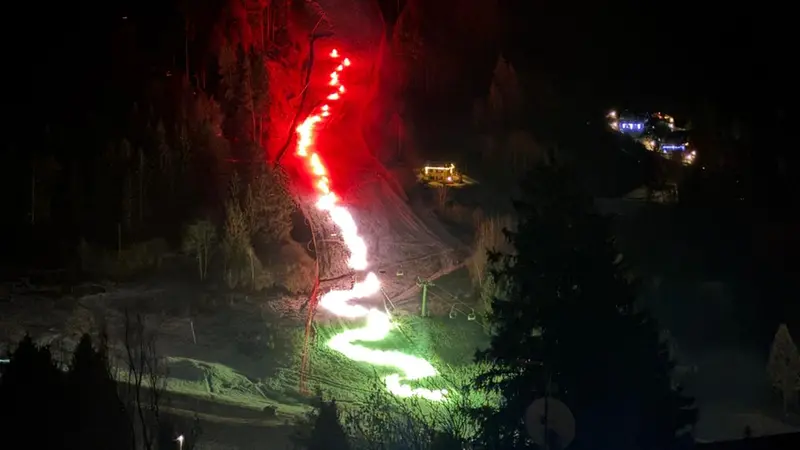 La fiaccolata a Temù