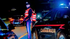 Un posto di blocco dei carabinieri