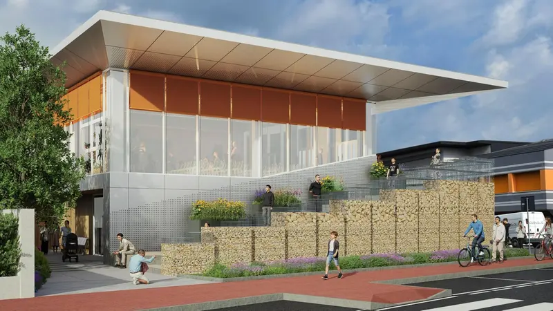 Un'elaborazione grafica del nuovo edificio