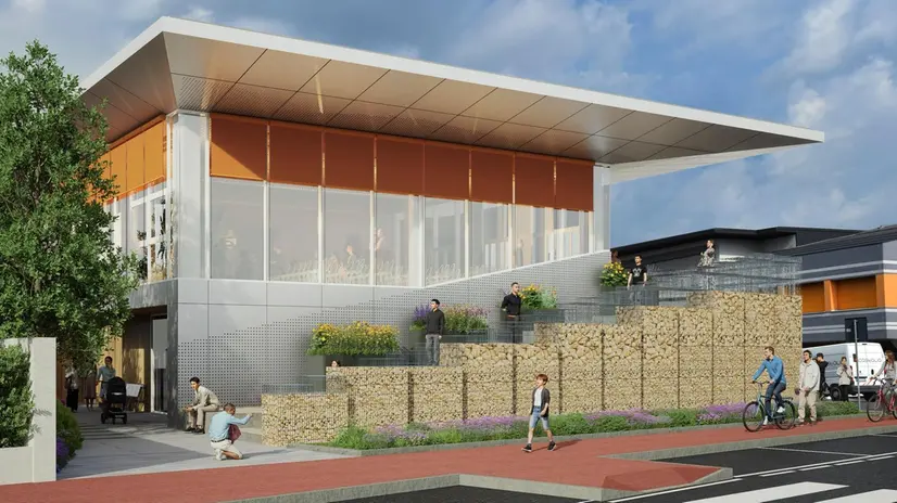 Un'elaborazione grafica del nuovo edificio