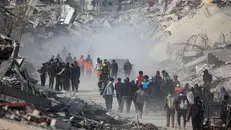 Sfollati nella Striscia di Gaza - Foto Ansa © www.giornaledibrescia.it