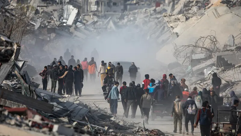 Sfollati nella Striscia di Gaza - Foto Ansa © www.giornaledibrescia.it