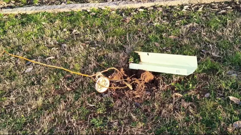 Una delle piantine divelte a Cazzago San Martino - Foto fb Fabrizio Scuri