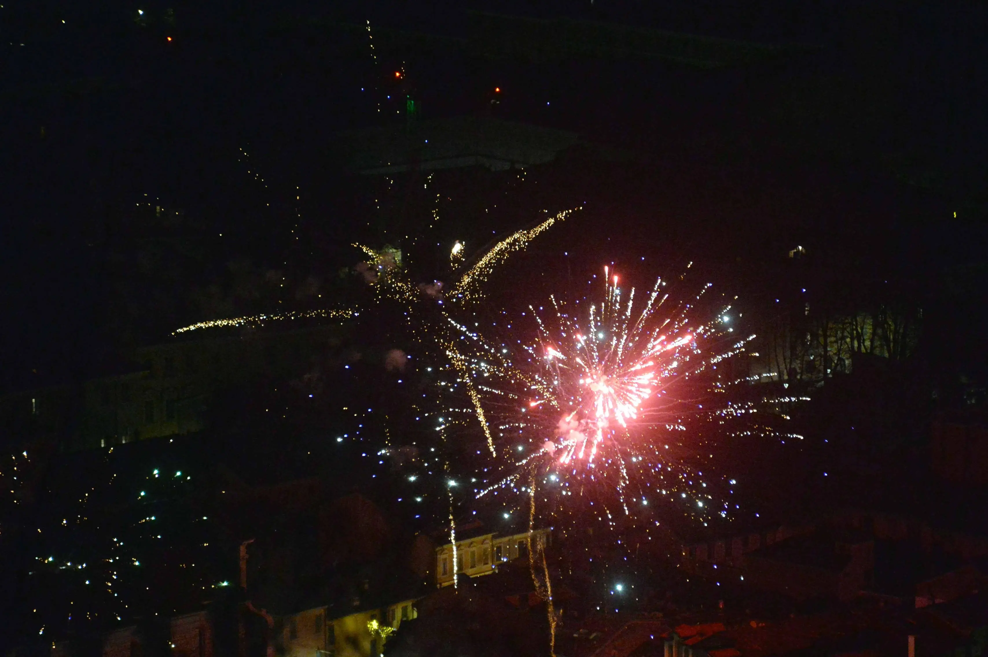 I fuochi d'artificio in città