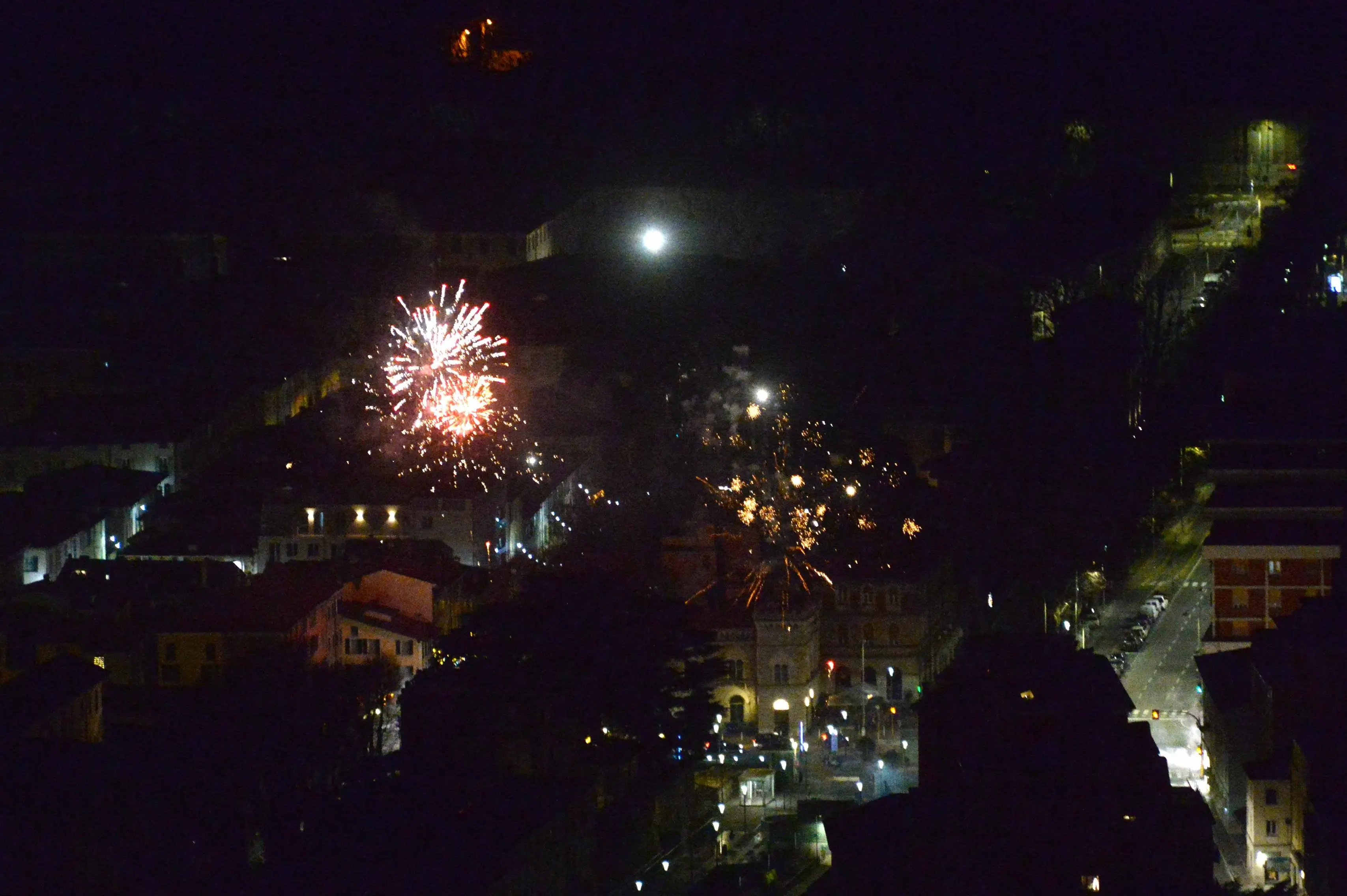 I fuochi d'artificio in città