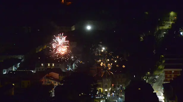 I fuochi d'artificio in città