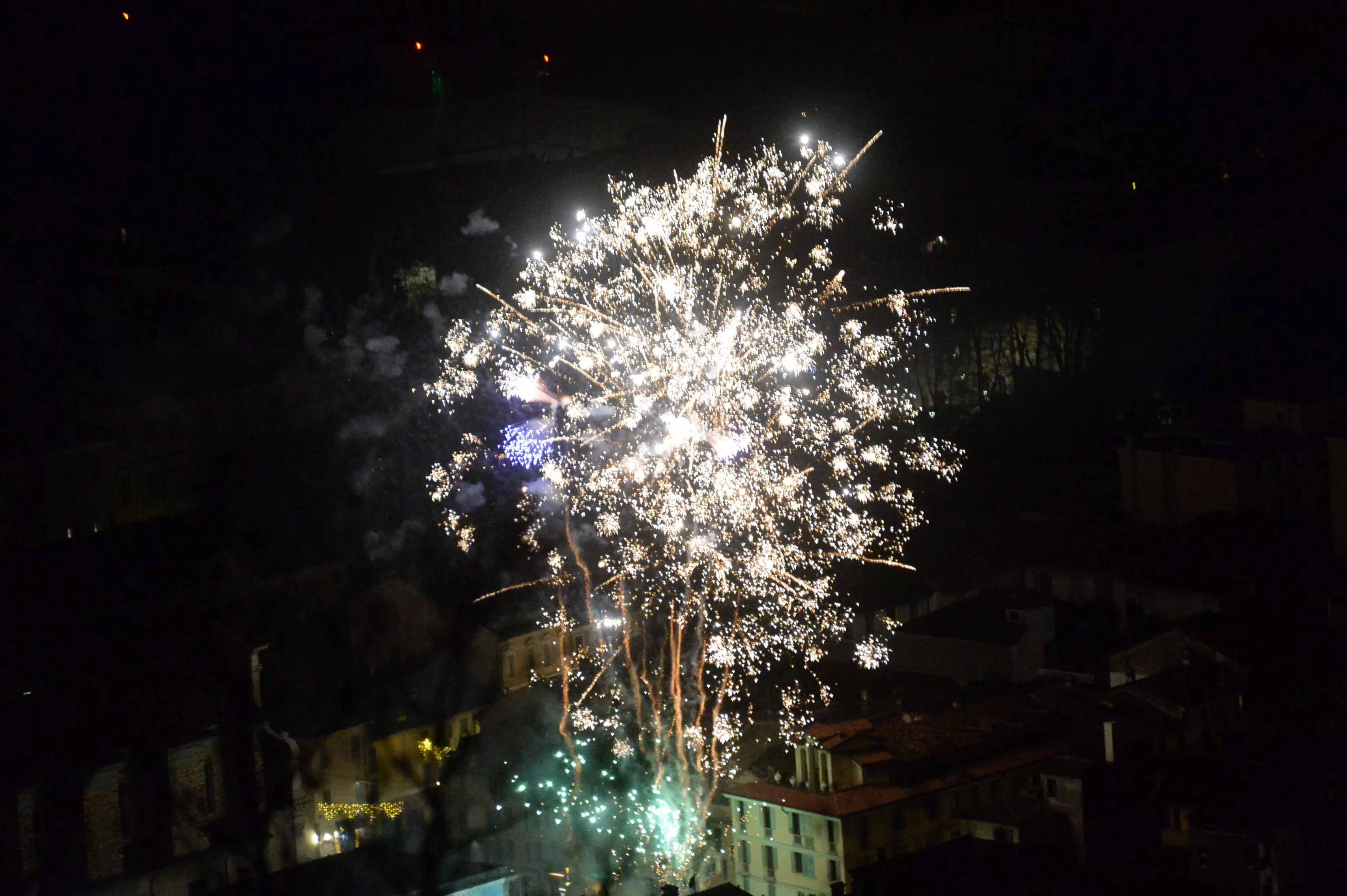 I fuochi d'artificio in città