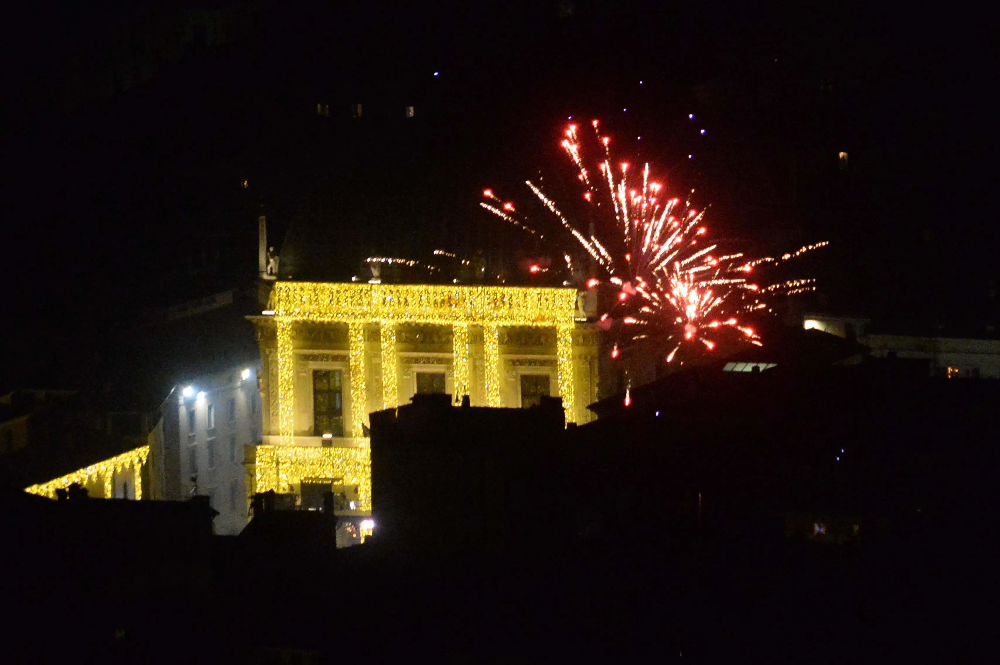 I fuochi d'artificio in città