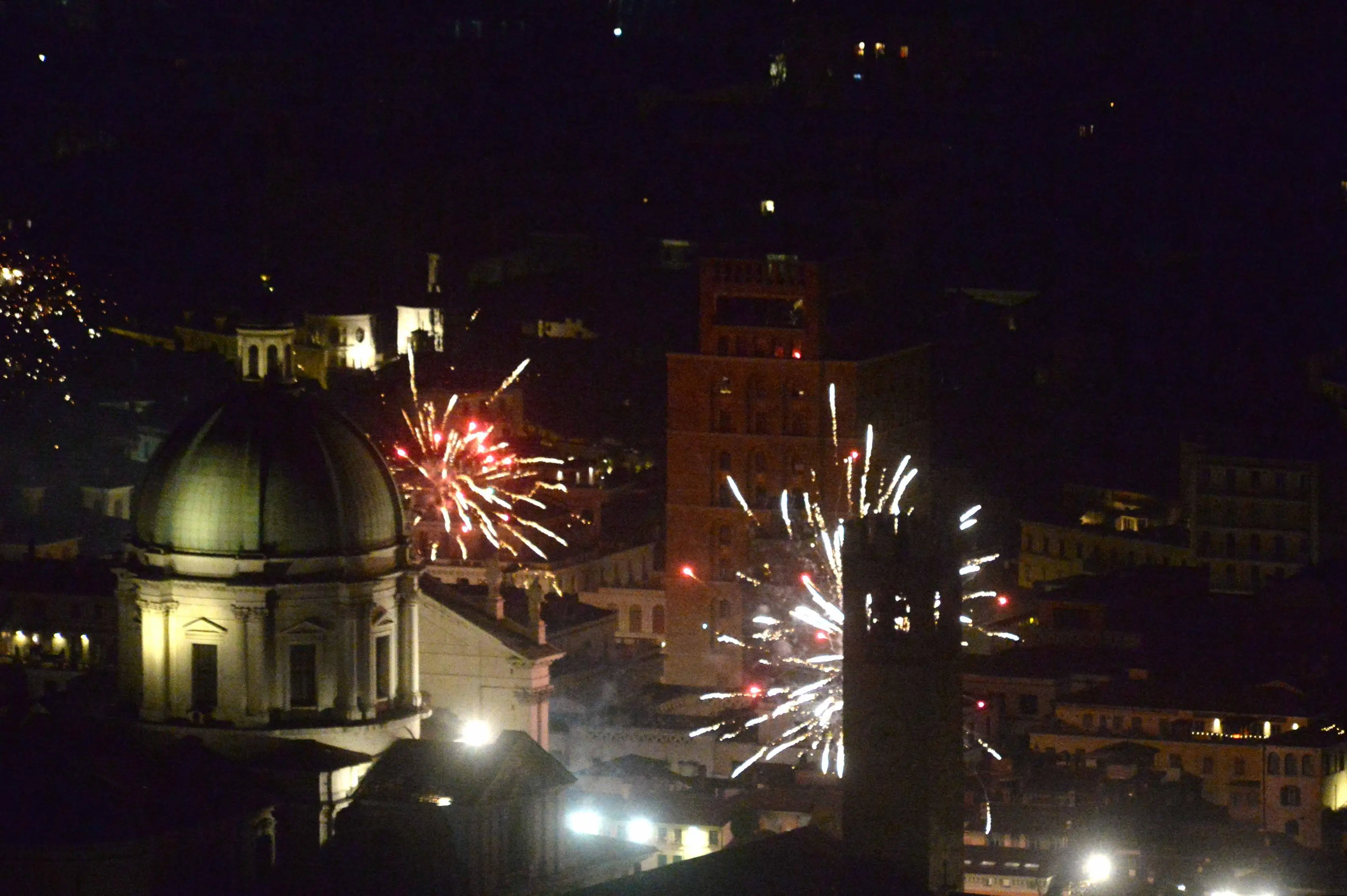 I fuochi d'artificio in città