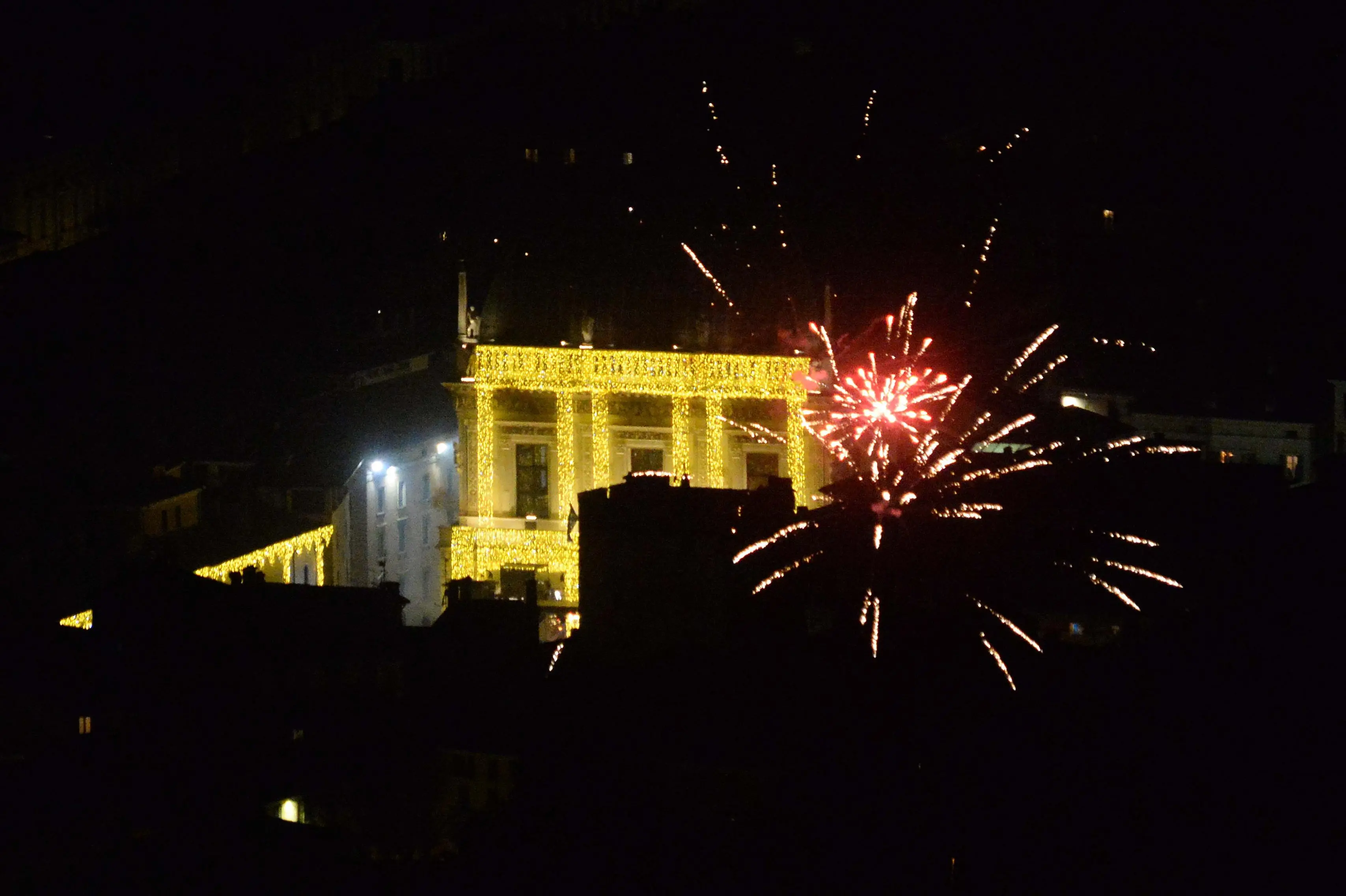 I fuochi d'artificio in città