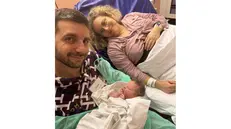 Leonardo con mamma Francesca e papà Matteo